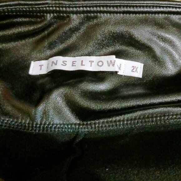 Tinseltown Women’s Trendy Vegan Faux Leather Pants Leggings Black Plus Size 2x - Picture 8 of 12